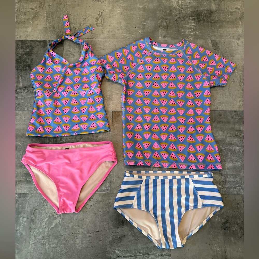 Tea Collection Watermelon Wedge Swim Wear Size 12